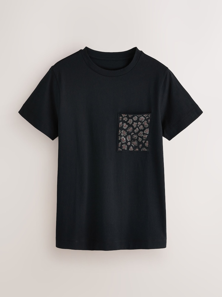 Animal - Komplet 2 okrašenih Animal majic s kratkimi rokavi in žepom - Slika 2 iz 6 Animal - Komplet 2 okrašenih Animal majic s kratkimi rokavi in žepom - Slika 2 iz 6