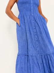 FatFace Eva Cobalt Blue Petite Midi Dress - Image 5 of 6