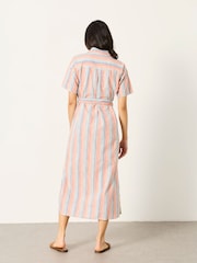 FatFace Susie Multi Petite Stripe Shirt Dress - Image 2 of 5