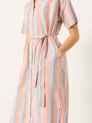 FatFace Susie Multi Petite Stripe Shirt Dress - Image 3 of 5