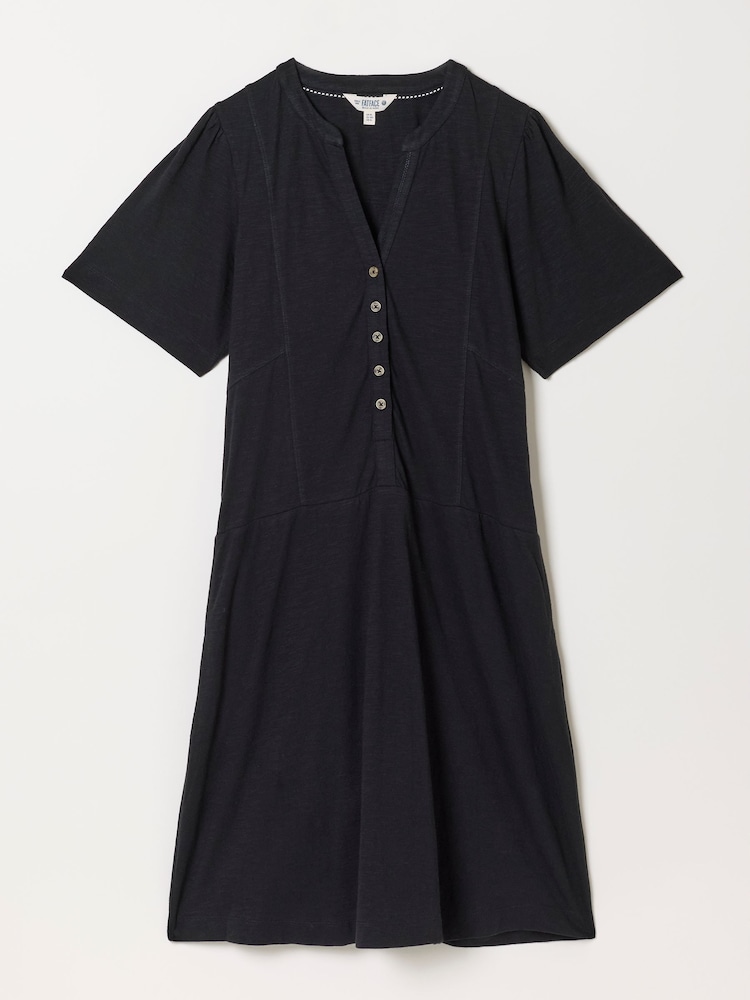 FatFace Maggie Black Petite Jersey Dress - Image 6 of 6