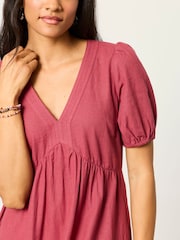 Rostbraun - FatFace Leinenkleid - Bild 4 von 6