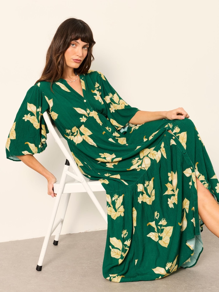Buy FatFace Paige Green Tonal Leaves Petite Midi Dress from Next USA Buy FatFace Paige Green Tonal Leaves Petite Midi Dress from Next USA