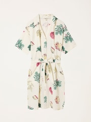 FatFace Cleo Ivory Sketched Shells Petite Shirt Dress - Image 7 of 7