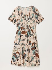 FatFace Nora Ivory Batik Petite Jersey Dress - Image 6 of 6