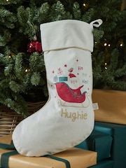 Personalised Santa’s Sleigh Christmas Stocking by My 1st Years - Image 1 of 4