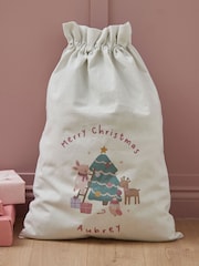 Personalised Christmas Tree Canvas Gift Sack by My 1st Years - Image 1 of 4