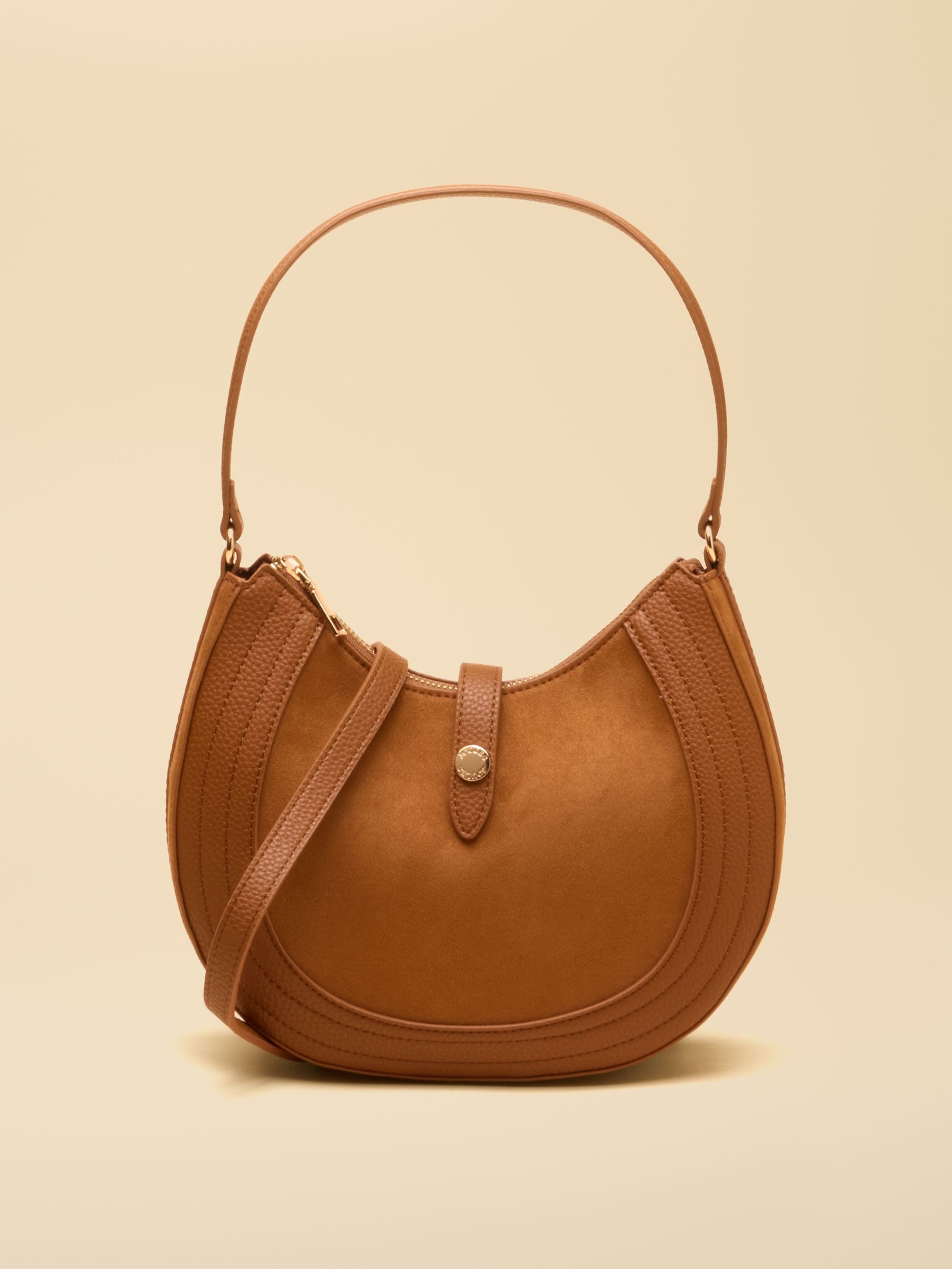 Joules Crossbody Saddle Bag - Brown - Image 2