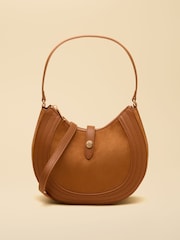 Joules Tan Brown Crossbody Saddle Bag - Image 1 of 8