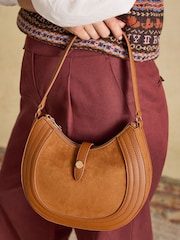 Joules Tan Brown Crossbody Saddle Bag - Image 2 of 8