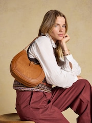Joules Tan Brown Crossbody Saddle Bag - Image 4 of 8