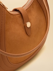 Joules Tan Brown Crossbody Saddle Bag - Image 5 of 8