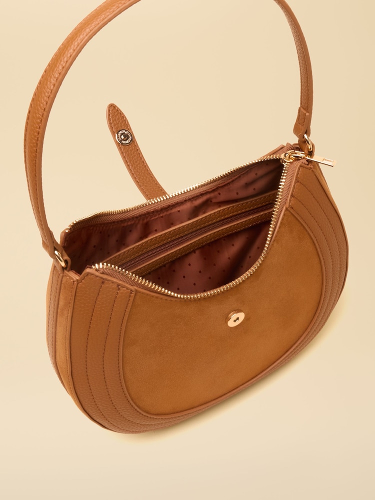 Joules Tan Brown Crossbody Saddle Bag - Image 8 of 8 Joules Tan Brown Crossbody Saddle Bag - Image 8 of 8