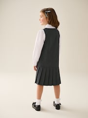 Grey Drop Waist Pleated Pinafore School Dress (3-14yrs) - Image 3 of 9