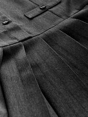 Grey Drop Waist Pleated Pinafore School Dress (3-14yrs) - Image 9 of 9