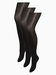 Black/Black/Berry/Chocolate Brown 40 Denier Opaque Tights 4 Pack - Image 1 of 4
