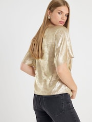 River Island Gold Knot Front T-Shirt - Image 3 of 4