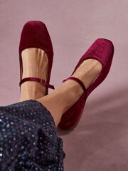 Hush Puppies Red Velvet Ballerina - Image 6 of 6