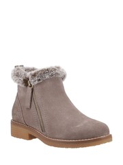 Hush Puppies Tan/Brown Zip Boots - Image 3 of 4