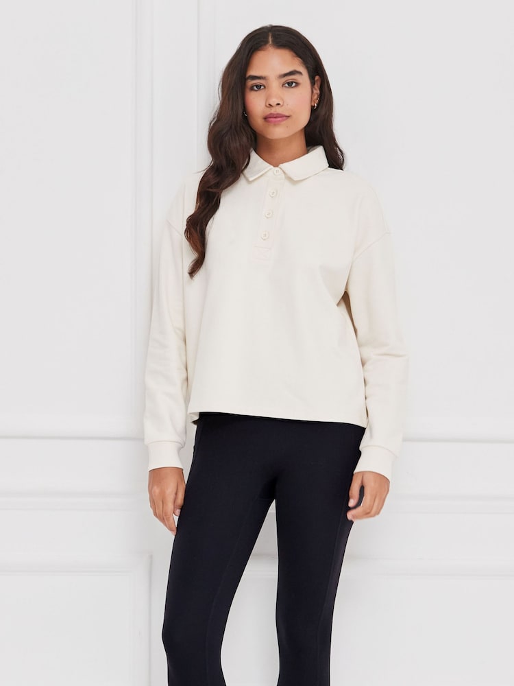 Chelsea Peers Natural Rugby Polo Shirt - Image 1 of 6 Chelsea Peers Natural Rugby Polo Shirt - Image 1 of 6