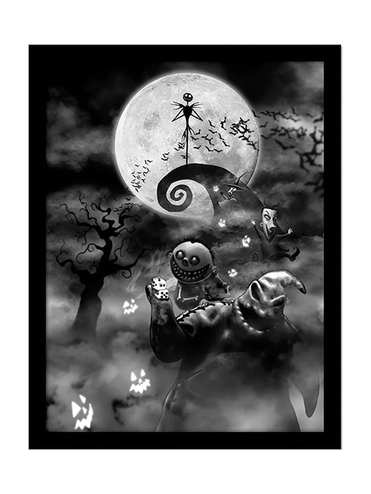 Pyramid International Black Nightmare Before Christmas Oogie Boogie Trouble Wall Art - Image 1 of 2 Pyramid International Black Nightmare Before Christmas Oogie Boogie Trouble Wall Art - Image 1 of 2