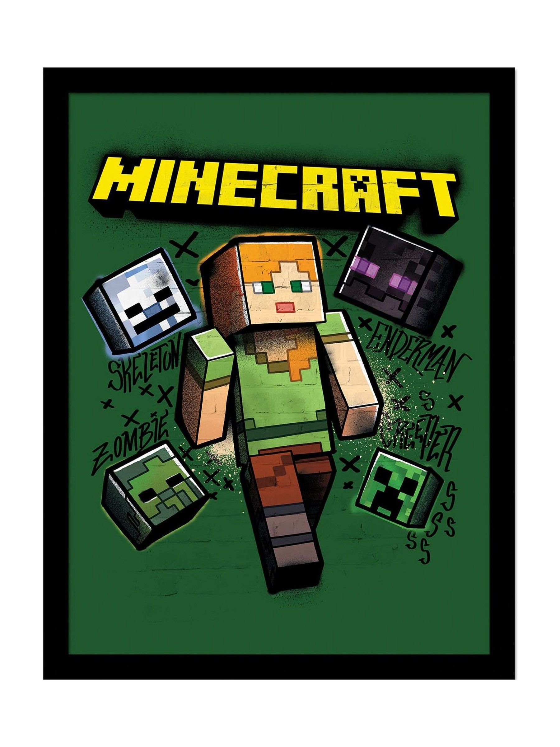 Minecraft Alex Framed Collector Print 30cm x 40cm Wall Art Poster Gaming - Image 3