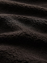 The Set 2 Pack Borg Funnel Neck 1/4 Zip Jumper Chocolate Brown/Cream - Image 5 of 5