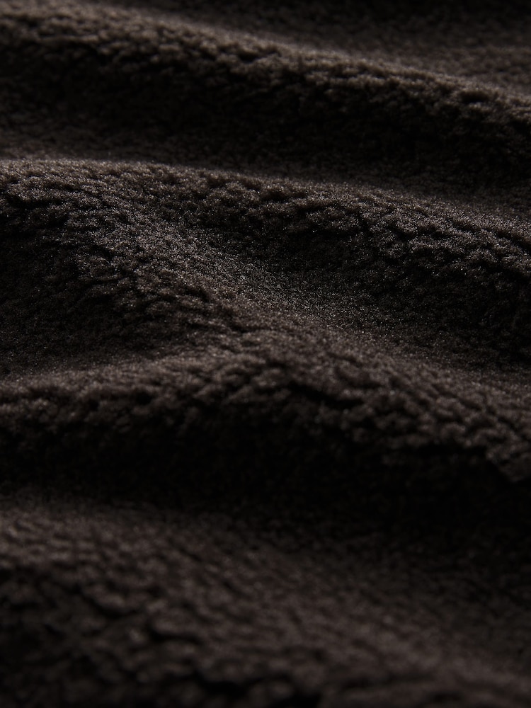 The Set 2 Pack Borg Funnel Neck 1/4 Zip Jumper Chocolate Brown/Cream - Image 5 of 5