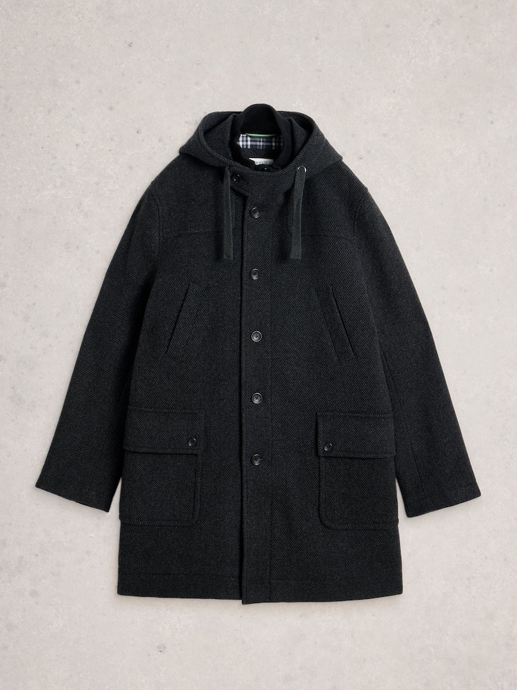 White Stuff Grey Wool Duffel Coat - Image 1 of 2