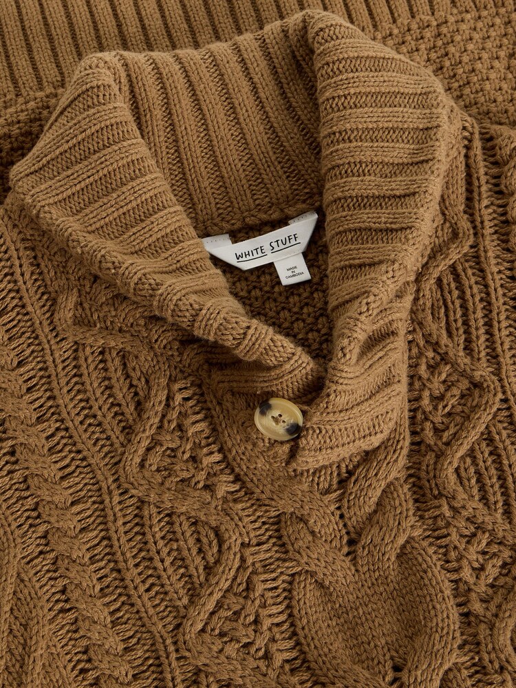 White Stuff Eden Cable Shawl Neck Jumper - Imagem 2 de 2