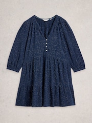 White Stuff Blue Marlie Sparkle Tunic - Image 6 of 6