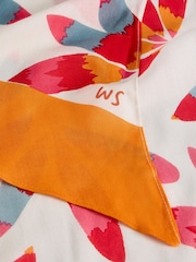 White Stuff Red Sally Skinny Printed Scarf - Image 2 of 3