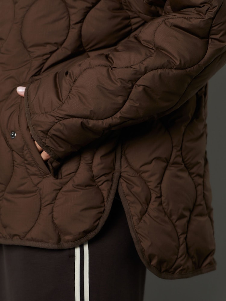 Chocolate Brown Lightweight Quilted Jacket - Image 5 of 5 Chocolate Brown Lightweight Quilted Jacket - Image 5 of 5