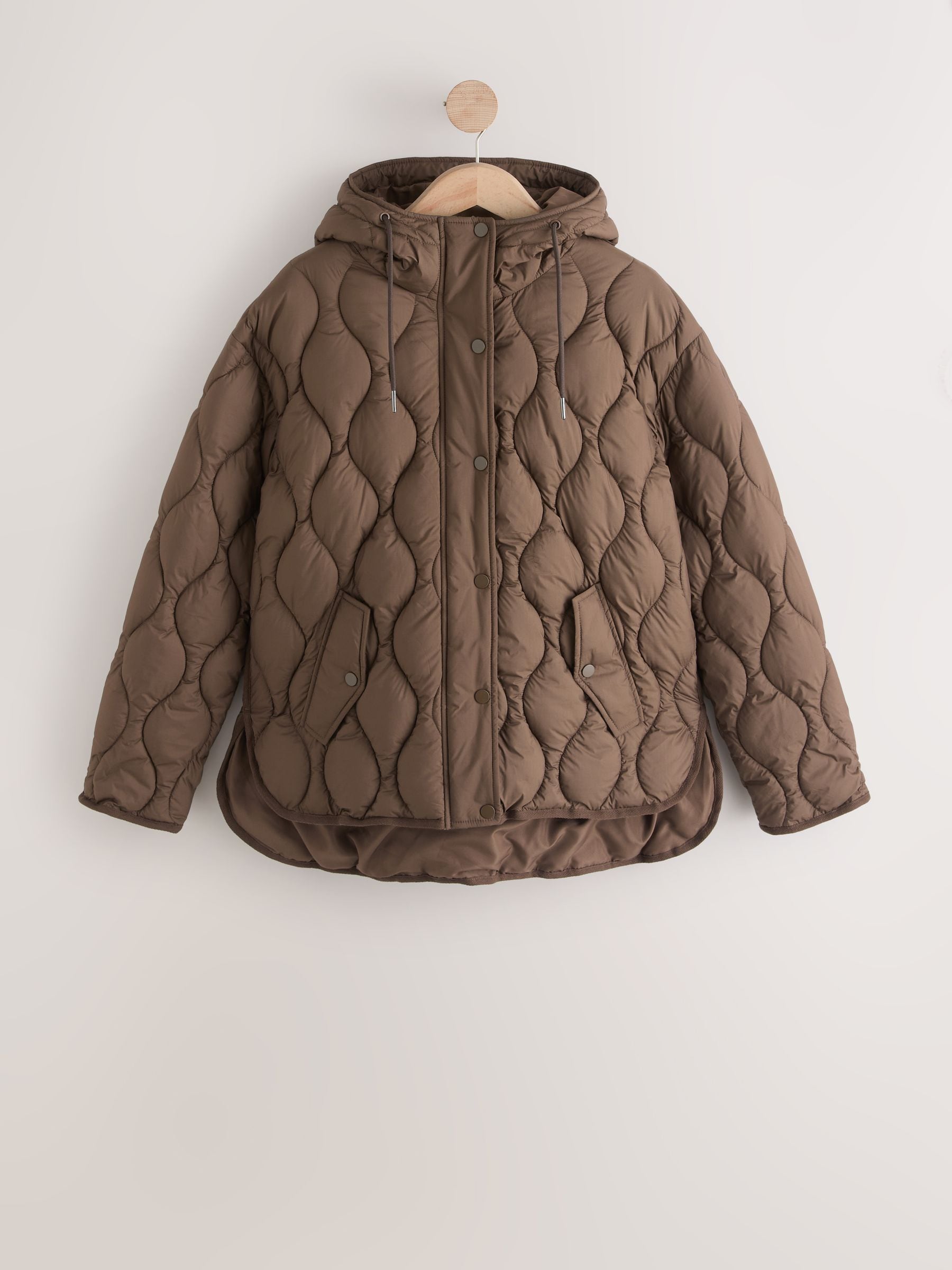 Buy Chocolate Brown Lightweight Quilted Jacket from Next USA