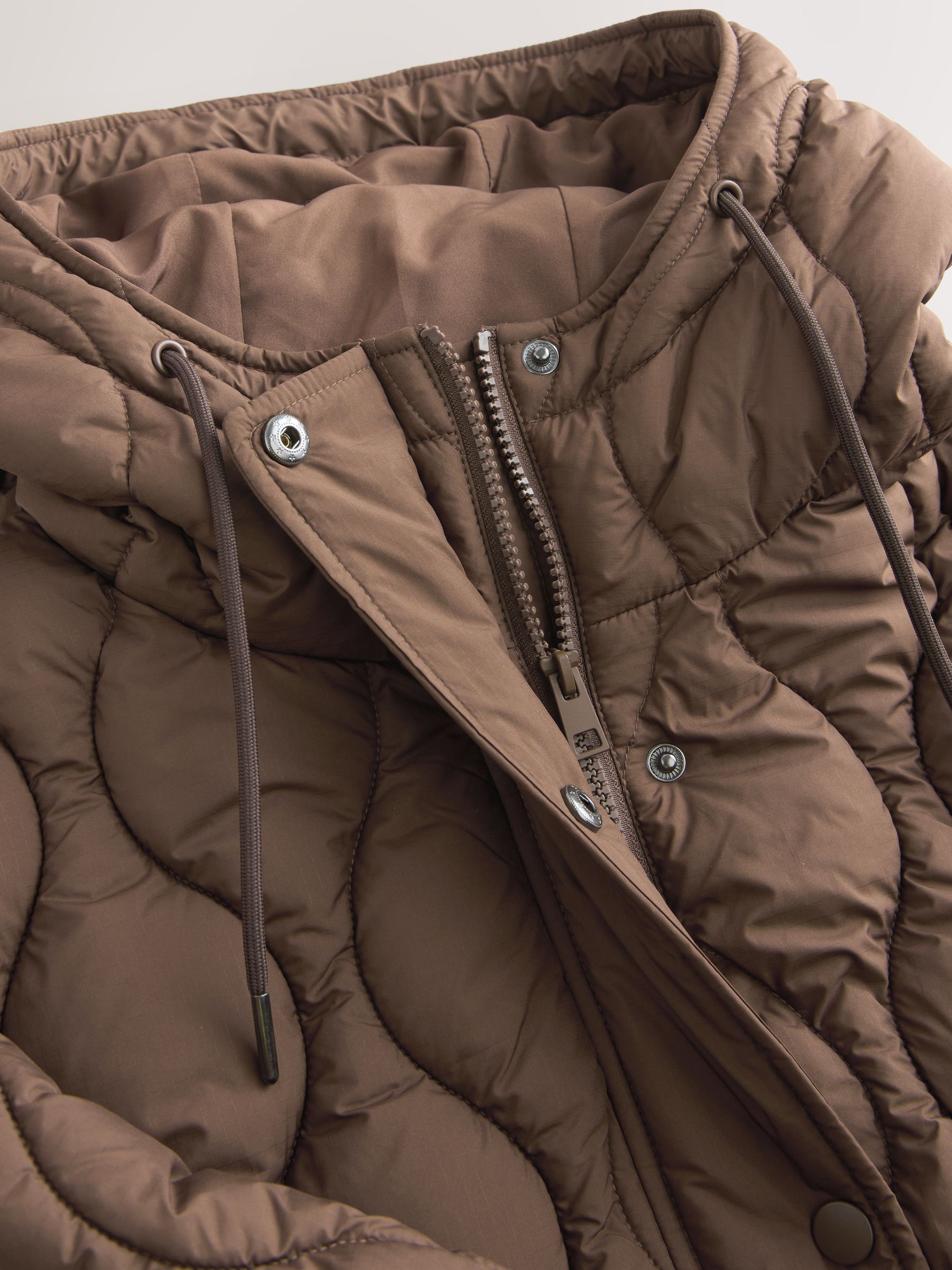 Buy Chocolate Brown Lightweight Quilted Jacket from Next USA