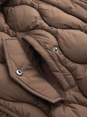 Chocolate Brown Lightweight Quilted Jacket - Image 9 of 9