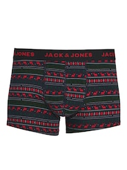 JACK & JONES Black Christmas Reindeer Trunks & Socks Gift Set - Image 3 of 6