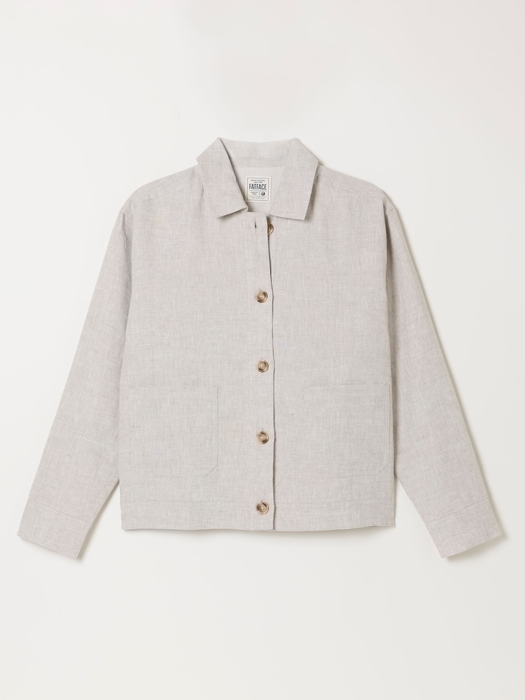 FatFace Darcy Stone Linen Jacket - Image 7 of 7