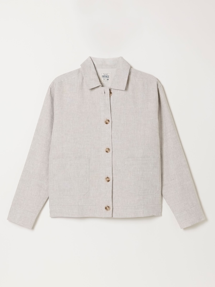 FatFace Darcy Stone Linen Jacket - Image 6 of 6