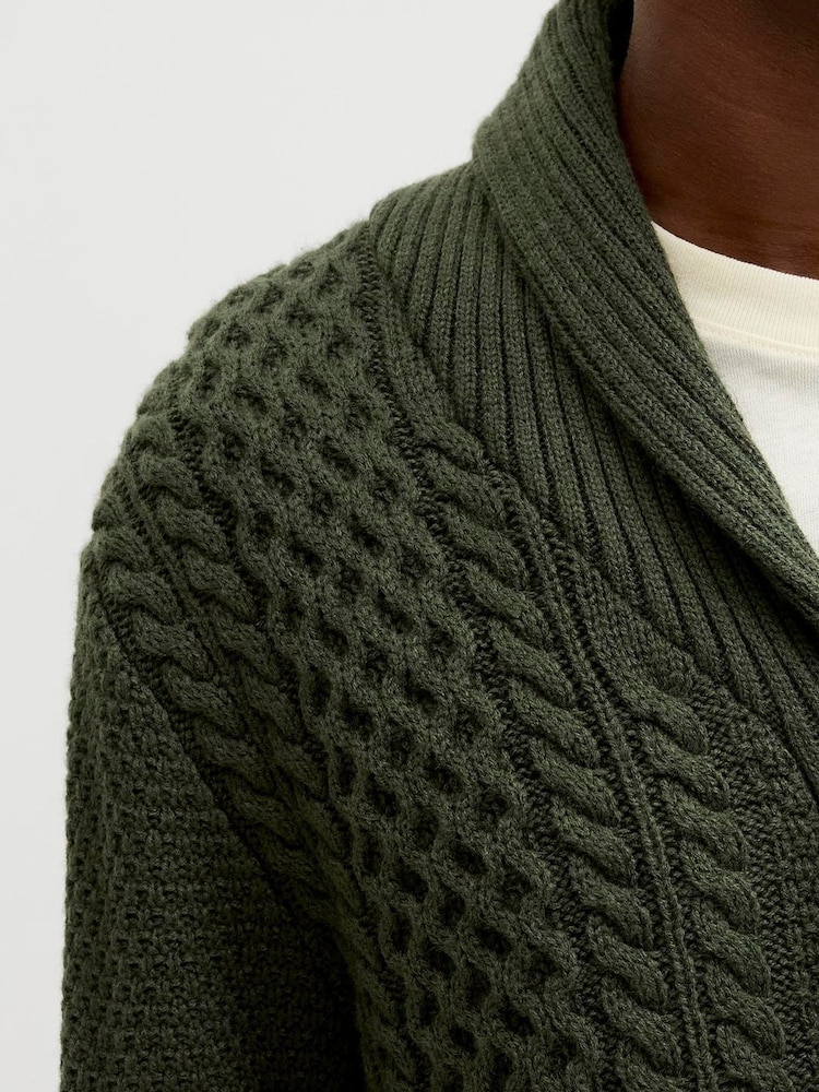 JACK & JONES Cardigan Homme En Maille Douce Col Rond - Pull Confortable Et Élégant