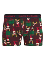 JACK & JONES Blue Christmas Gingerbread Trunks Set 3 Pack - Image 3 of 5