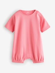 Pink/White Short Sleeve Rompers 2 Pack - Image 3 of 3