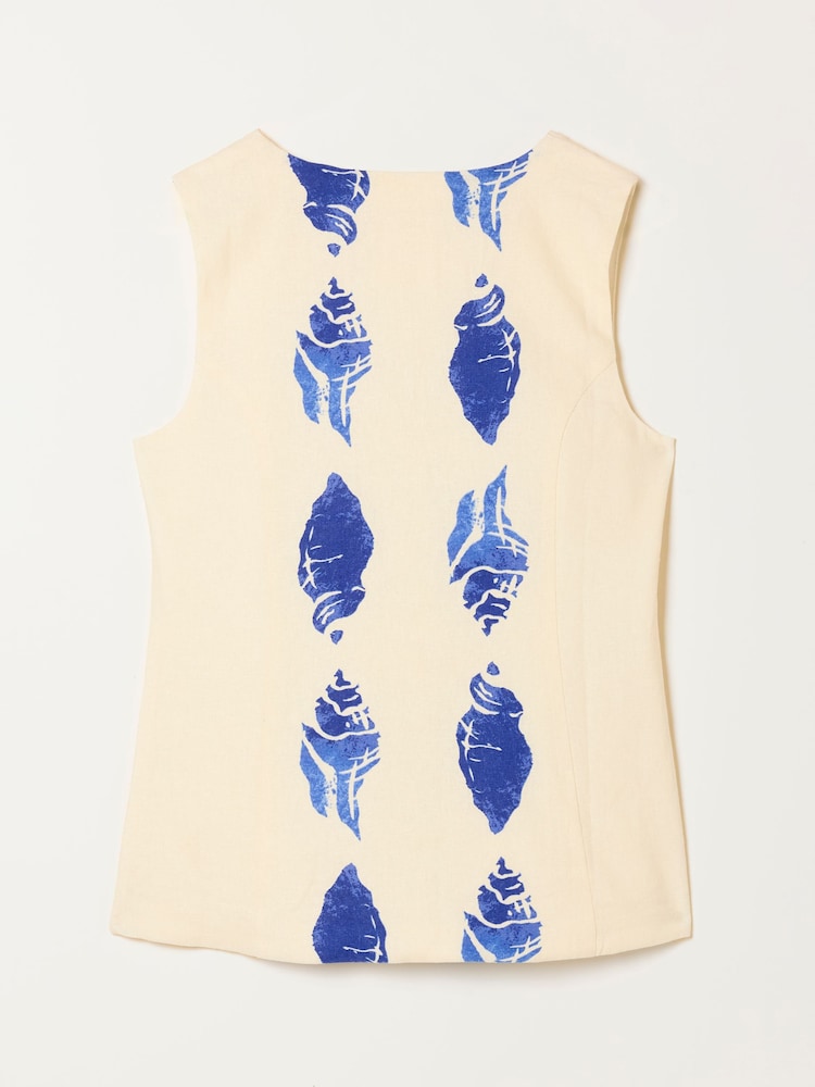 FatFace Indie Ivory Shells Petite Waistcoat - Image 7 of 7
