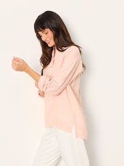 FatFace Julia Orange Petite Linen Popover - Image 3 of 7