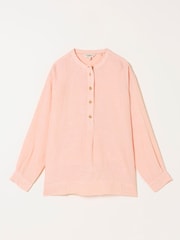 FatFace Julia Orange Petite Linen Popover - Image 7 of 7