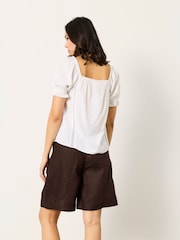 FatFace Jorden White Petite Blouse - Image 2 of 6