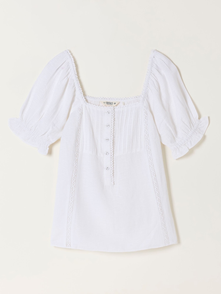FatFace Jorden White Petite Blouse - Image 6 of 6