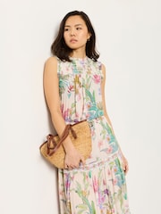 FatFace Elle Ivory Tropical Petite Blouse - Image 1 of 5