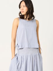 FatFace Dara Blue Petite Blouse - Image 1 of 5