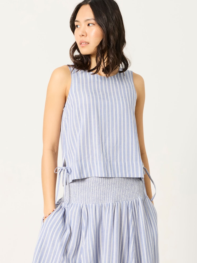 FatFace Dara Blue Petite Blouse - Image 1 of 5